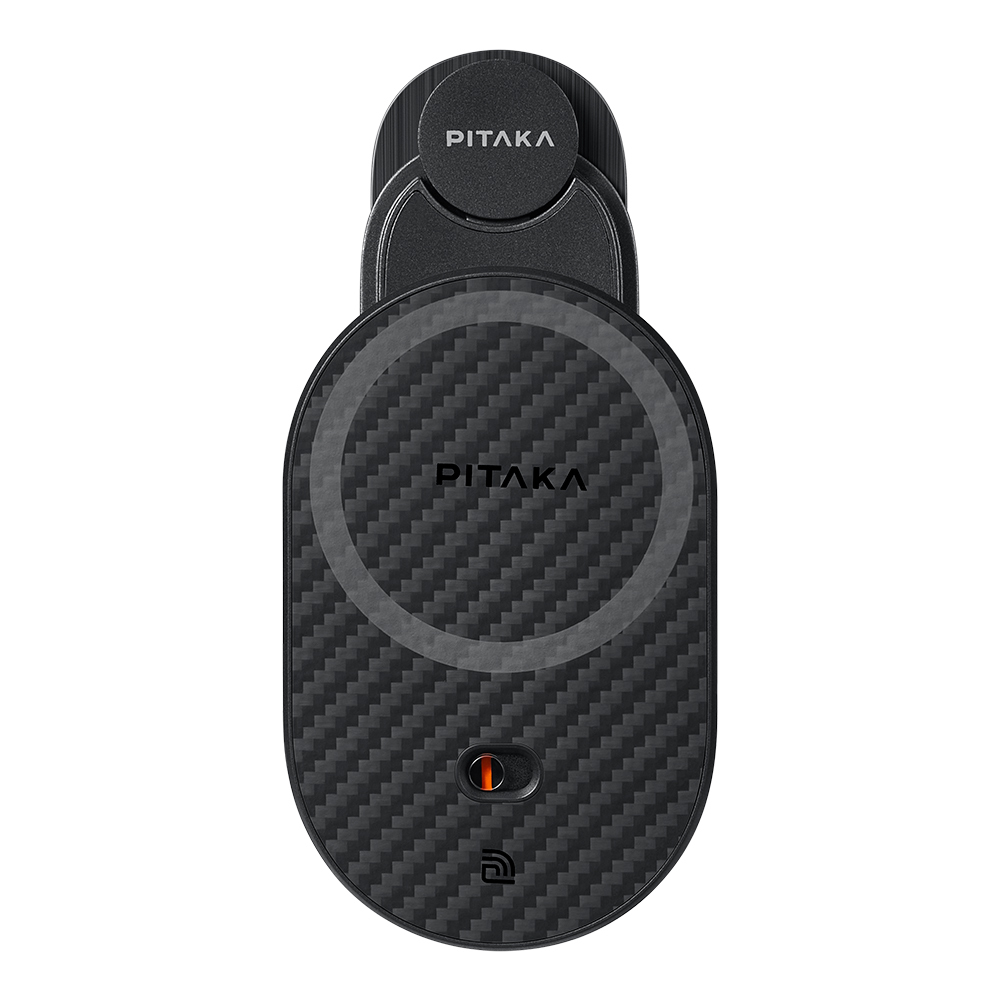 Pitaka MagEZ Pro 2 M-safe Şarj Özellikli Qi2 Tesla Model Y ve Model 3 Uyumlu Aramid Fiber Araç Telefon Tutucu