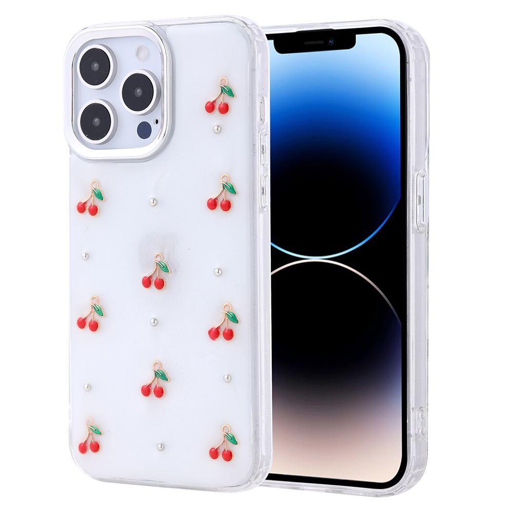 Apple iPhone 14 Pro Uyumlu Kılıf Airbag Tasarımlı Simli Şeffaf Zore Kutup Kapak