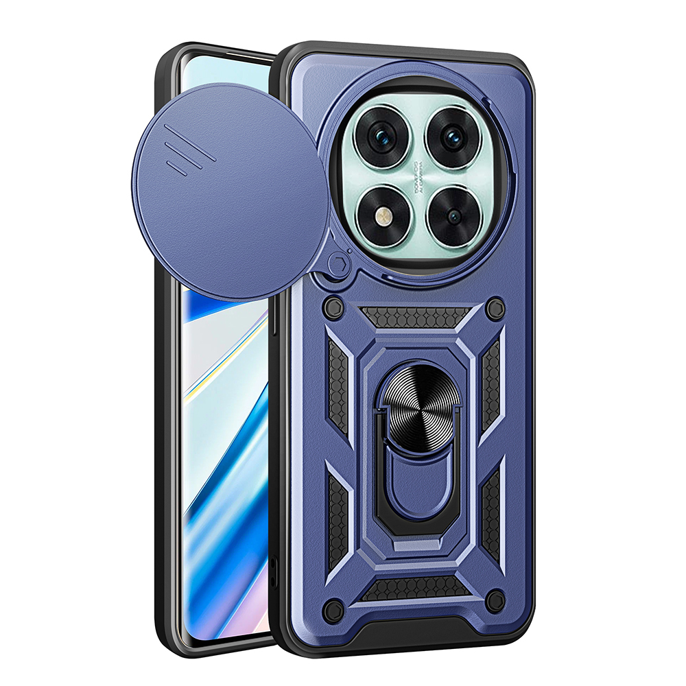 Xiaomi Poco X7 Uyumlu Kılıf Magnetik Standlı Kamera Korumalı Zore Sürgülü Vega Kapak