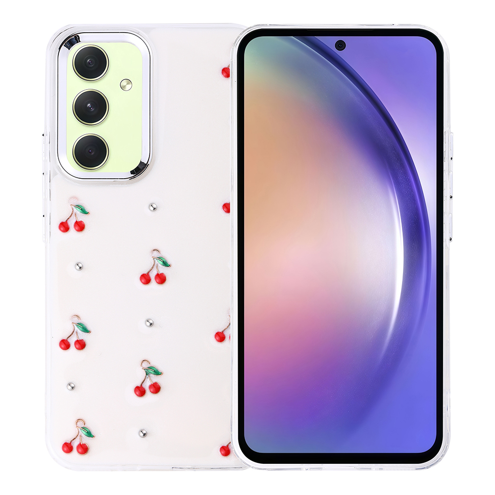 Samsung Galaxy A54 Uyumlu Kılıf Airbag Tasarımlı Simli Şeffaf Zore Kutup Kapak