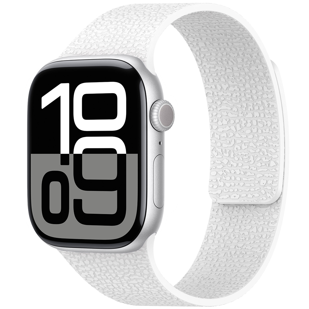 Apple Watch 10 42mm Uyumlu Zore KRD-136 Kabartma Desenli Silikon Kordon