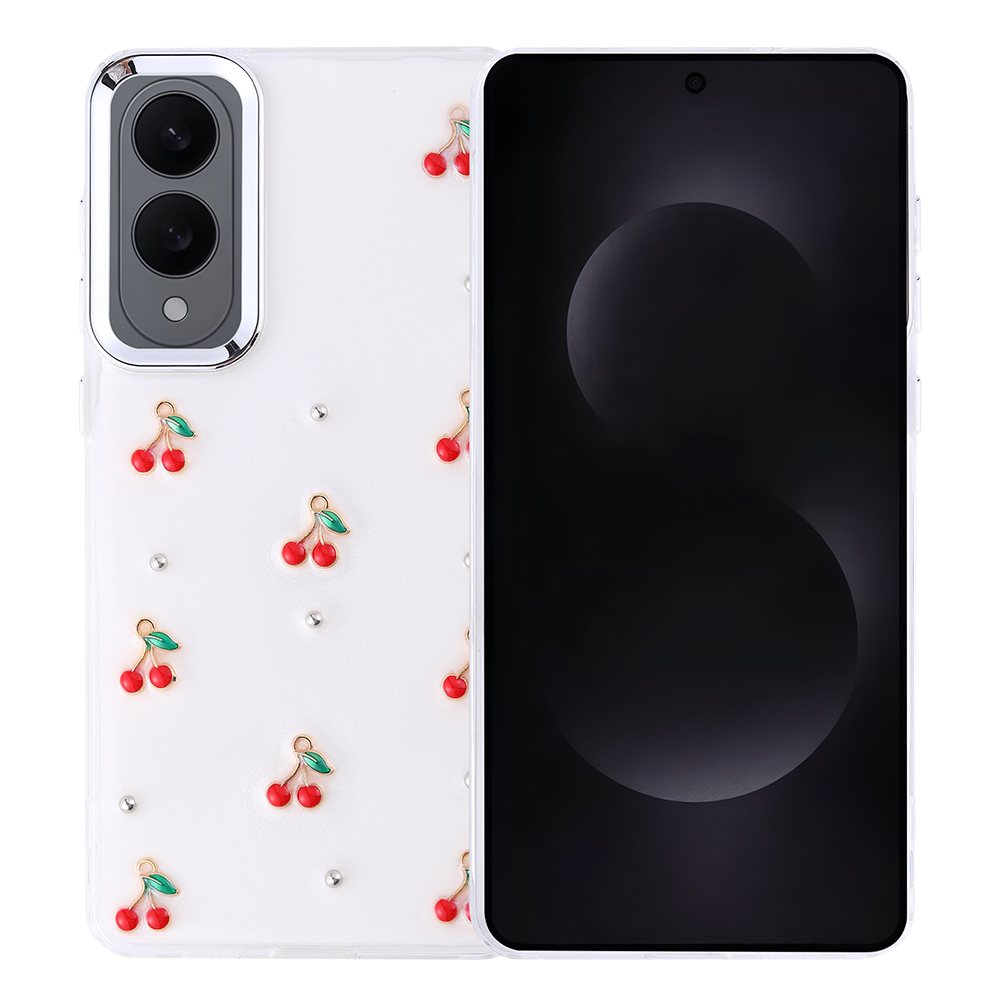 Samsung Galaxy S25 Edge Uyumlu Kılıf Airbag Tasarımlı Simli Şeffaf Zore Kutup Kapak