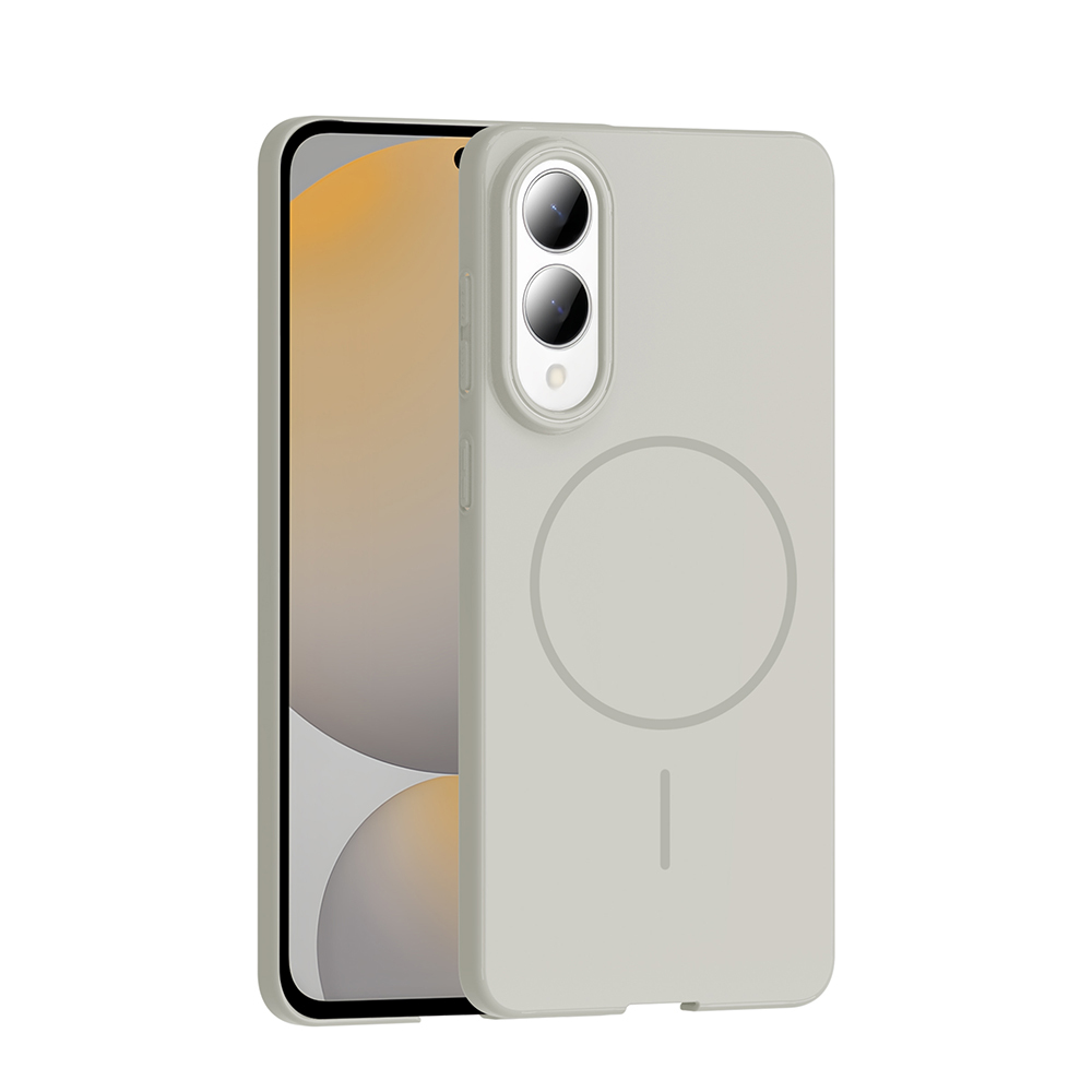 Samsung Galaxy S25 Edge Uyumlu Kılıf M-safe Şarj Özellikli Zore Ruby Sert Kapak