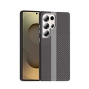 Samsung Galaxy S25 Ultra Uyumlu Kılıf M-safe Şarj Özellikli Karbon Fiber Görünümlü Zore Gros Kapak