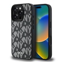 Apple iPhone 16 Pro Uyumlu Kılıf DKNY Orjinal Lisanslı M-safe Şarj Özellikli 3D Yazılı Grid Pattern Kapak