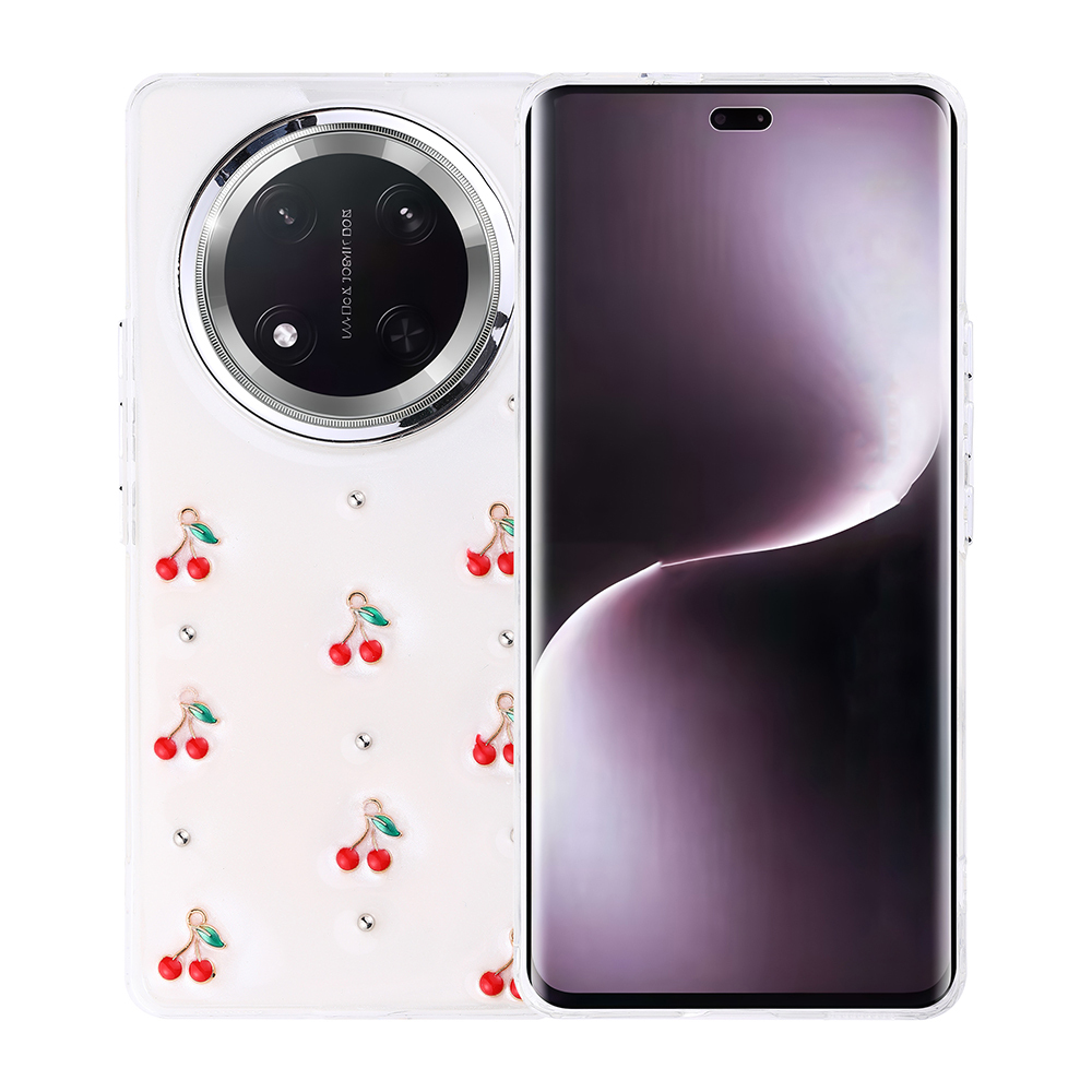 Honor Magic 7 Lite Uyumlu Kılıf Airbag Tasarımlı Simli Şeffaf Zore Kutup Kapak