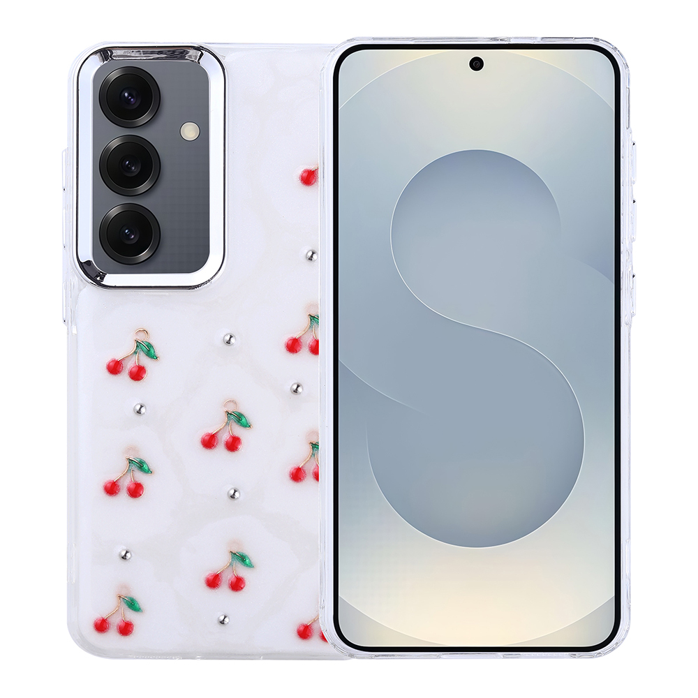 Samsung Galaxy S24 Uyumlu Kılıf Airbag Tasarımlı Simli Şeffaf Zore Kutup Kapak