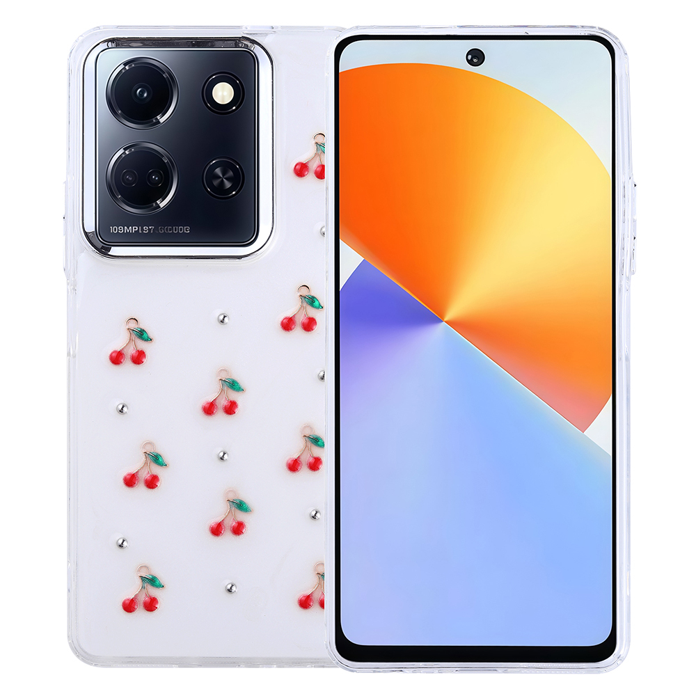 Infinix Note 30 Uyumlu 5G Kılıf Airbag Tasarımlı Simli Şeffaf Zore Kutup Kapak