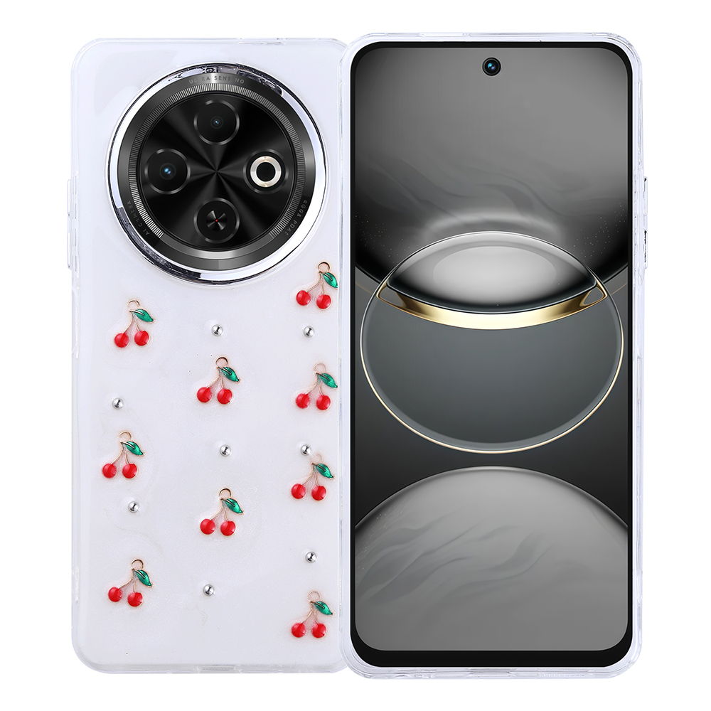 Tecno Spark 30C Uyumlu Kılıf Airbag Tasarımlı Simli Şeffaf Zore Kutup Kapak