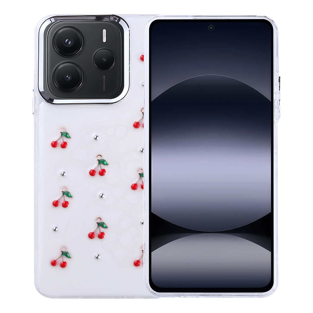 Xiaomi Redmi Note 14 5G Uyumlu Kılıf Airbag Tasarımlı Simli Şeffaf Zore Kutup Kapak