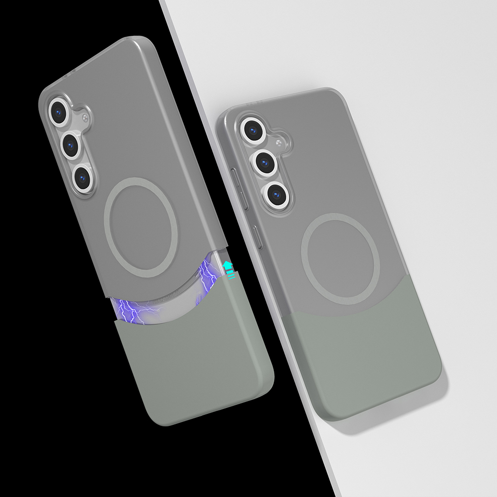 Samsung Galaxy S24 FE Uyumlu Kılıf M-Safe Şarj Özellikli Mıknatıslı Zore Duble Kapak