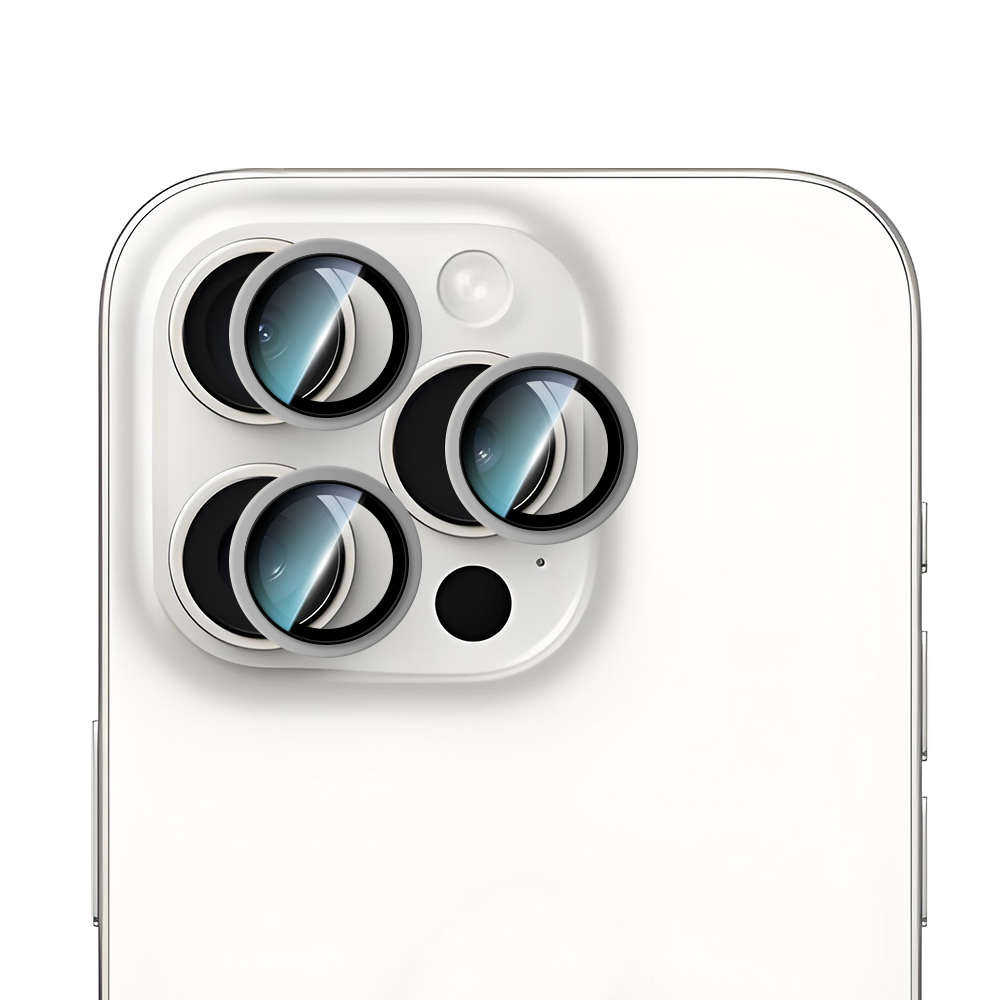 Apple iPhone 15 Pro Uyumlu CaseWorld Alloy Serisi Oleofobik Anti Reflective Kamera Lens Koruyucu