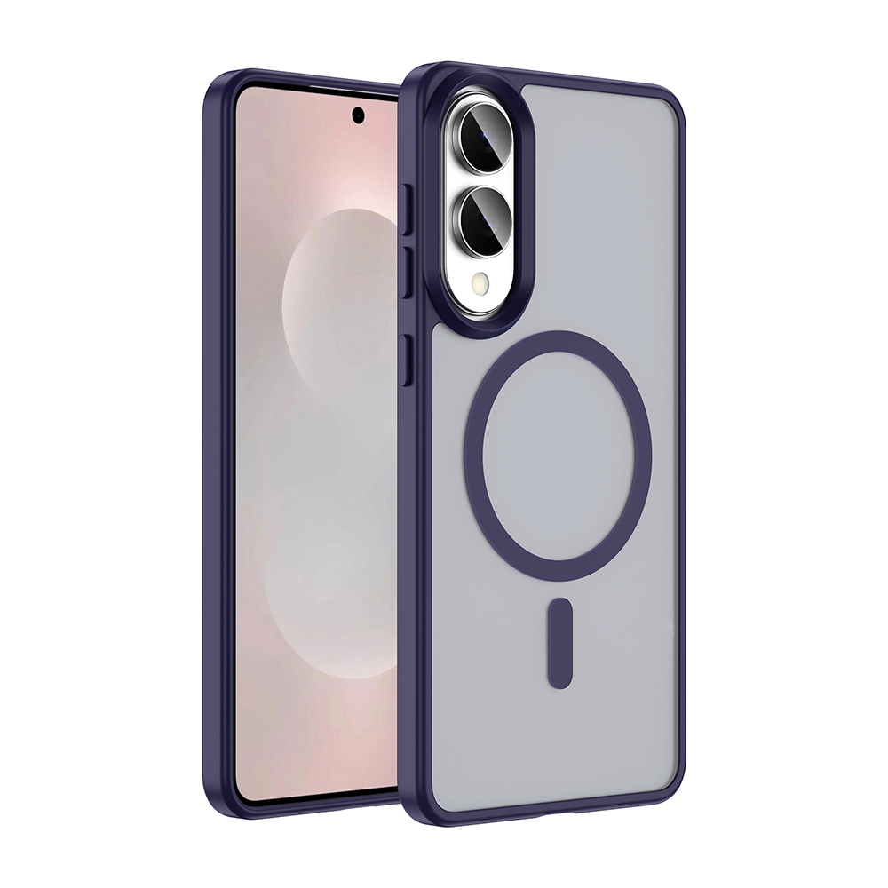 Samsung Galaxy S25 Edge Uyumlu Kılıf M-safe Şarj Özellikli Mat Arka Yüzey Zore Sio Kapak