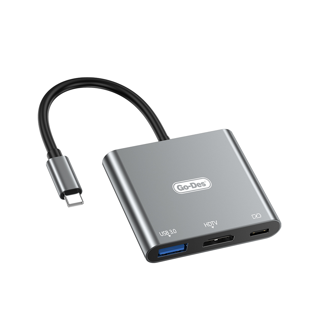 Go Des GD-8287 Type-C to HDTV 3 in 1 Dönüştürücü Adaptör