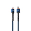 Lenyes LC515 Type-C to Lightning Hızlı Şarj Özellikli Örgülü Data ve Şarj Kablosu 30W 1M