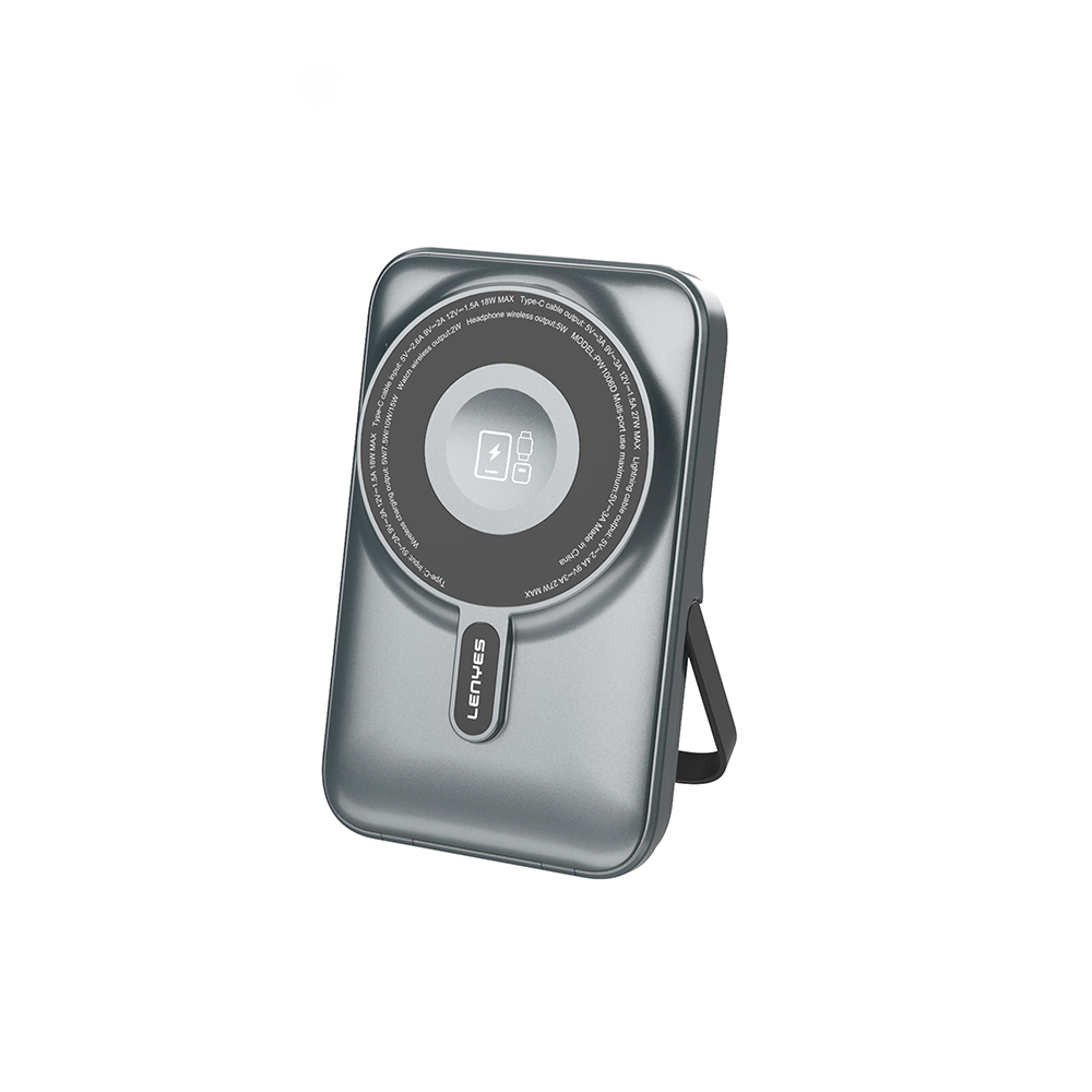 Lenyes PW1006D Dijital LED Ekranlı Standlı Wireless Powerbank 15W 10000mAh