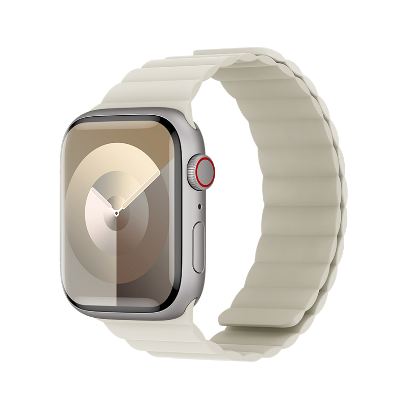 Apple Watch 7 45mm Uyumlu Benks Magnetik Tak Çıkar Silikon Strap Kayış