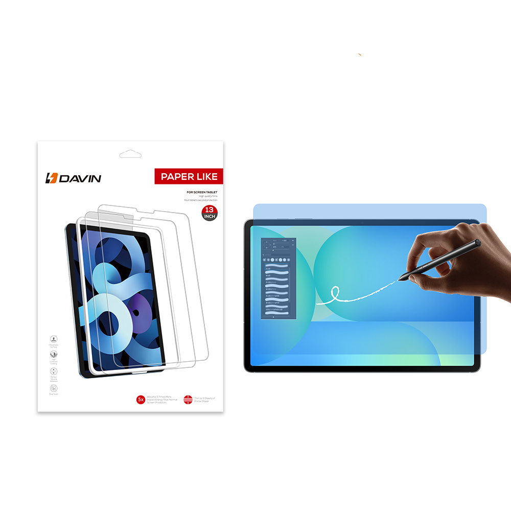 Samsung Galaxy Tab S10 FE Plus Uyumlu Kağıt Hisli Mat Davin Paper Like Tablet Ekran Koruyucu