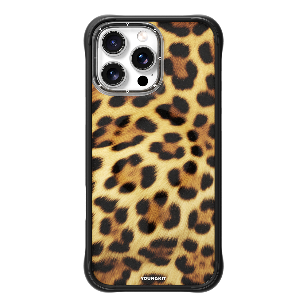 Apple iPhone 16 Pro Max Uyumlu Kılıf M-safe Şarj Özellikli Youngkit Leopard Serisi Kapak
