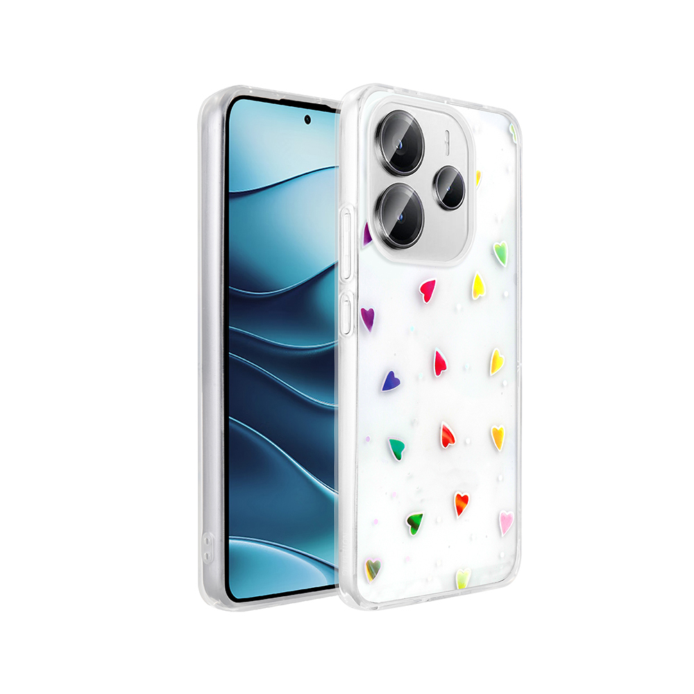 Xiaomi Redmi Note 14 4G Uyumlu Kılıf Şeffaf Figürlü Zore Folk Sert Kapak