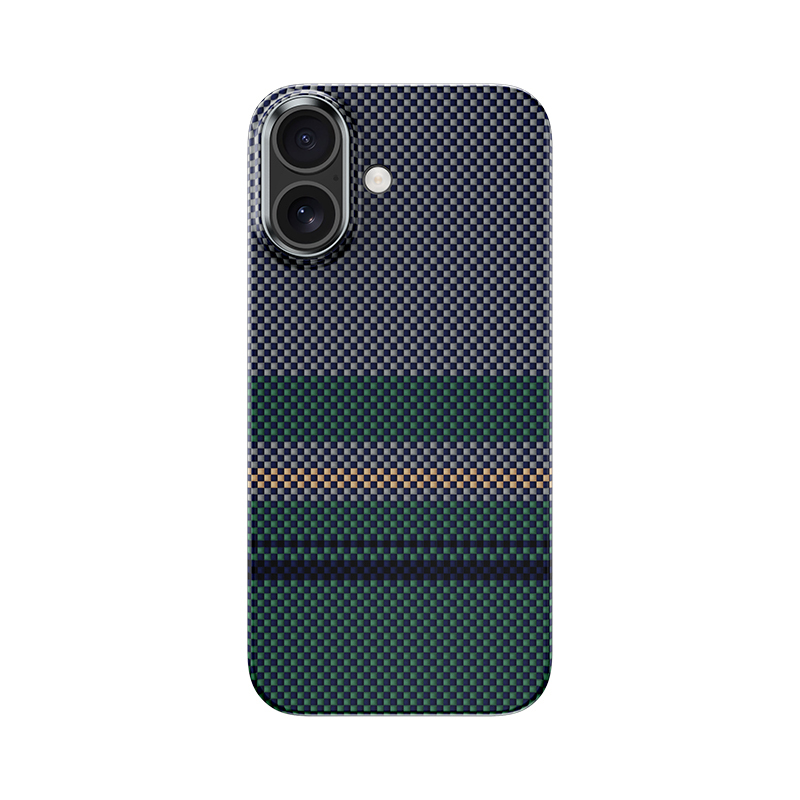 Apple iPhone 17 Uyumlu Kılıf M-safe Şarj Özellikli Karbon Fiber Tasarımlı Benks Aurora ArmorAir Kevlar Kapak