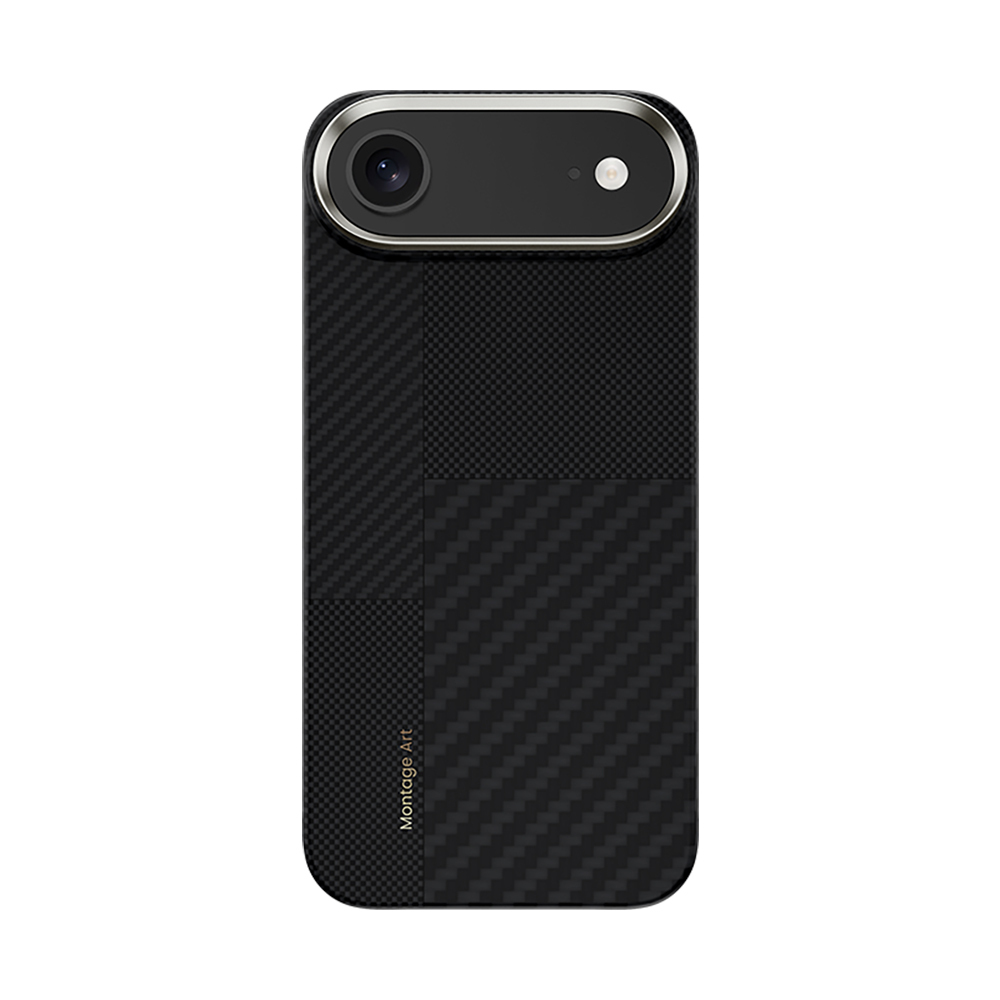 Apple iPhone 17 Air Uyumlu Kılıf M-safe Şarj Özellikli Karbon Fiber Benks Montage ArmorAir Kevlar Kapak