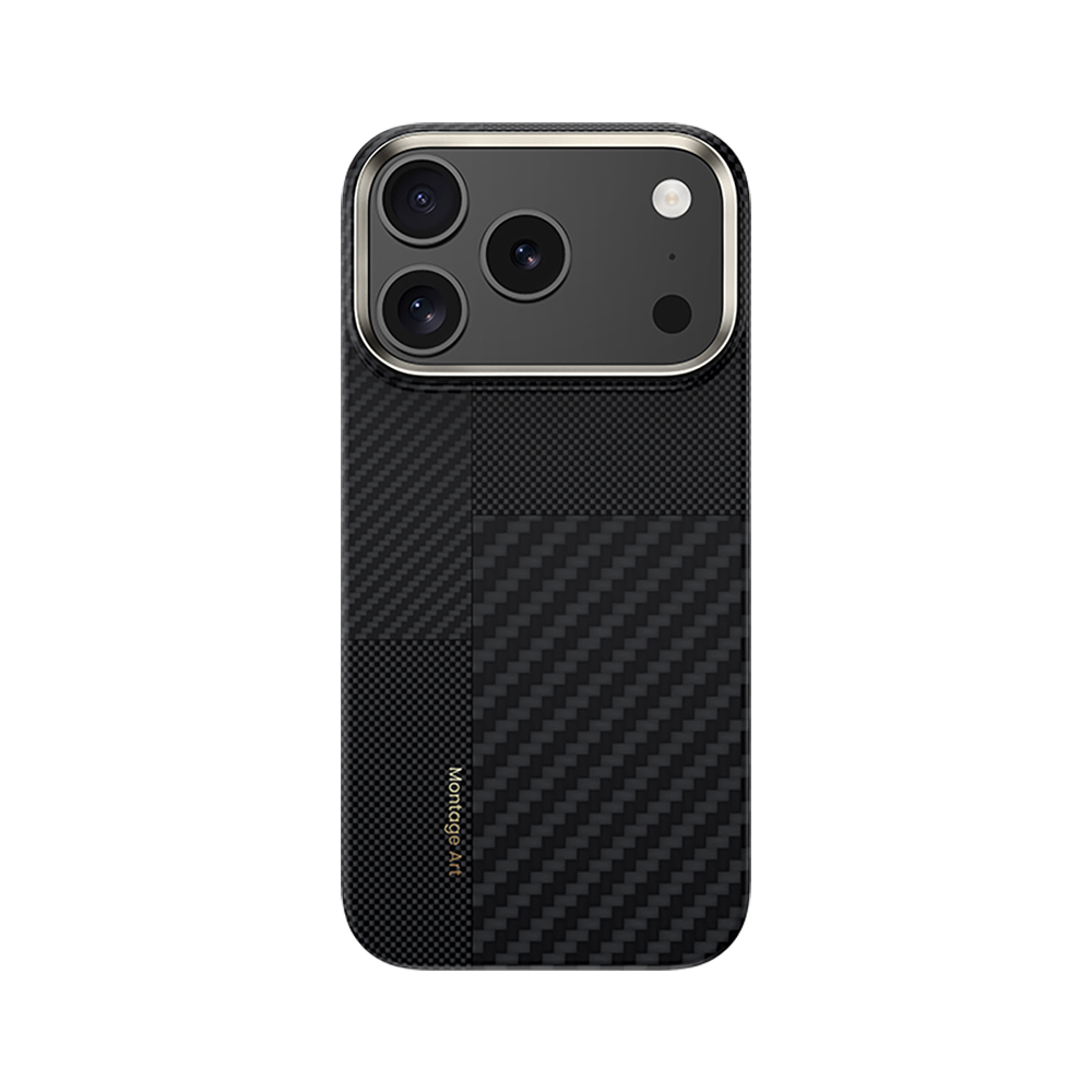 Apple iPhone 17 Pro Max Uyumlu Kılıf M-safe Şarj Özellikli Karbon Fiber Benks Montage ArmorAir Kevlar Kapak