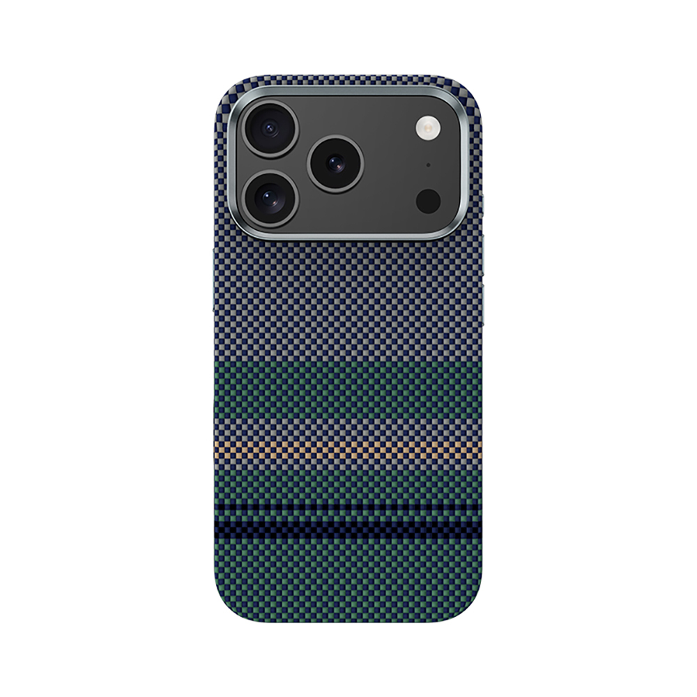 Apple iPhone 17 Pro Kılıf M-safe Şarj Özellikli Karbon Fiber Tasarımlı Benks Aurora ArmorPro Kevlar Kapak