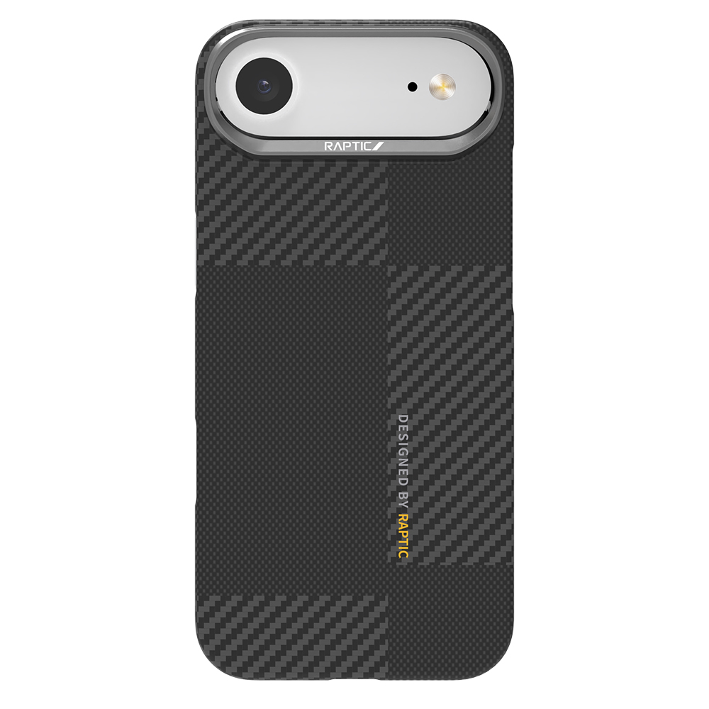 Apple iPhone 17 Air Uyumlu Kılıf M-safe Şarj Özellikli 600D Metal Kamera Çerçeveli Raptic Aramid Fiber Geotik Serisi Kapak