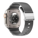 Apple Watch 7 45mm Uyumlu Zore KRD-145 Metal Tokalı Silikon Kordon