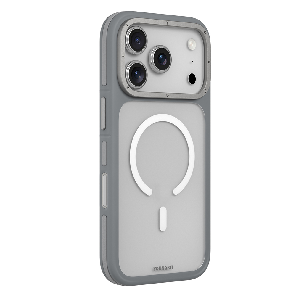 Apple iPhone 17 Pro Kılıf M-safe Şarj Özellikli Youngkit Rock Sand Serisi Kapak