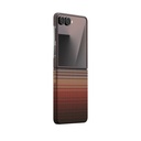 Samsung Galaxy Z Flip 7 Uyumlu Kılıf M-safe Şarj Özellikli Aramid Fiber Pitaka Tactile Woven Sunset-Moonrise Serisi Kapak