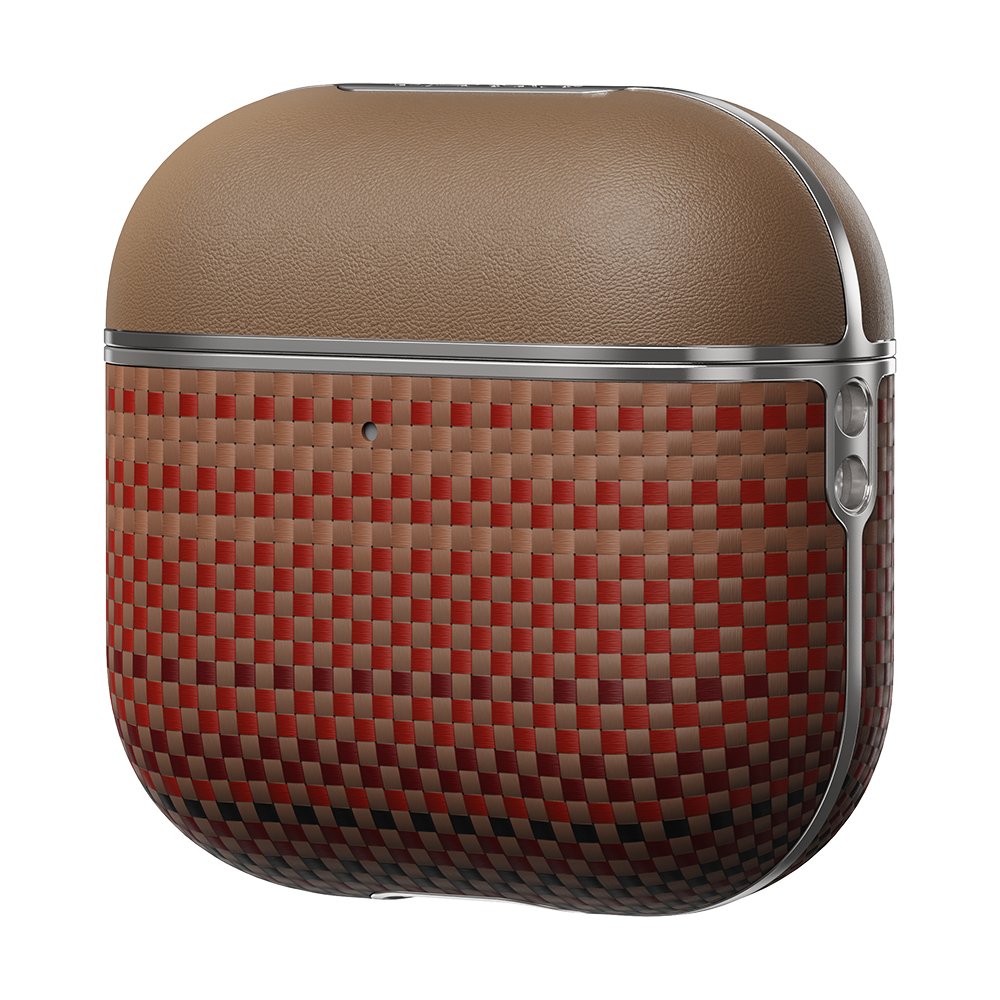 Apple Airpods Pro 2 Uyumlu Kılıf Aramid Fiber Pitaka Tactile Woven Sunset-Moonrise Serisi Kapak