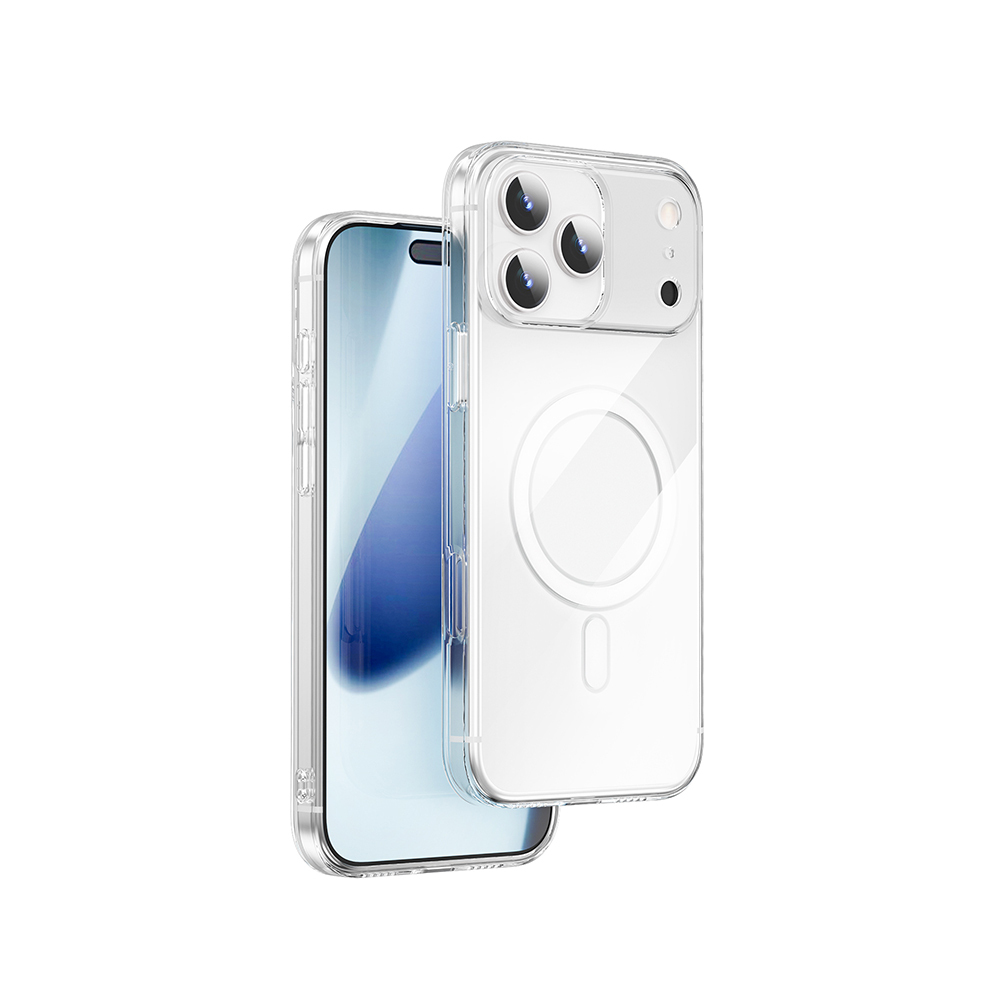 Apple iPhone 17 Pro Max Uyumlu Kılıf M-safe Şarj Özellikli Wiwu YXK-207 Invisible Pro Sert PC Kapak