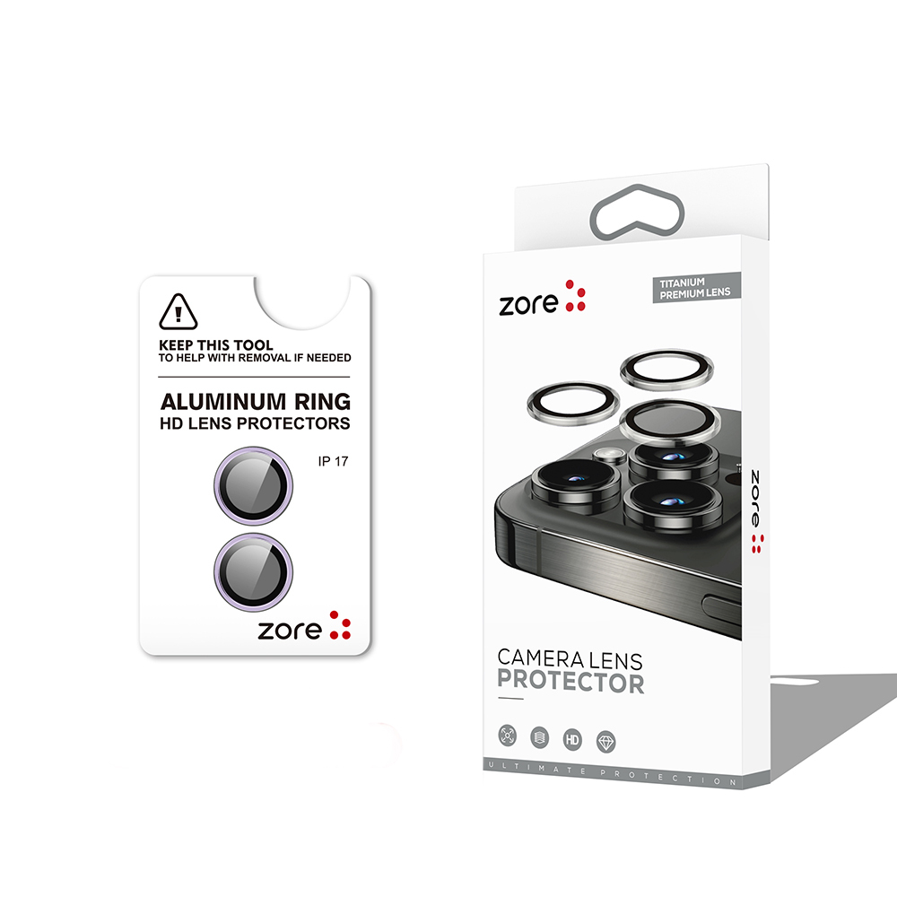 Apple iPhone 17 Uyumlu Zore CL-12 Premium Safir Parmak İzi Bırakmayan Anti-Reflective Kamera Lens Koruyucu