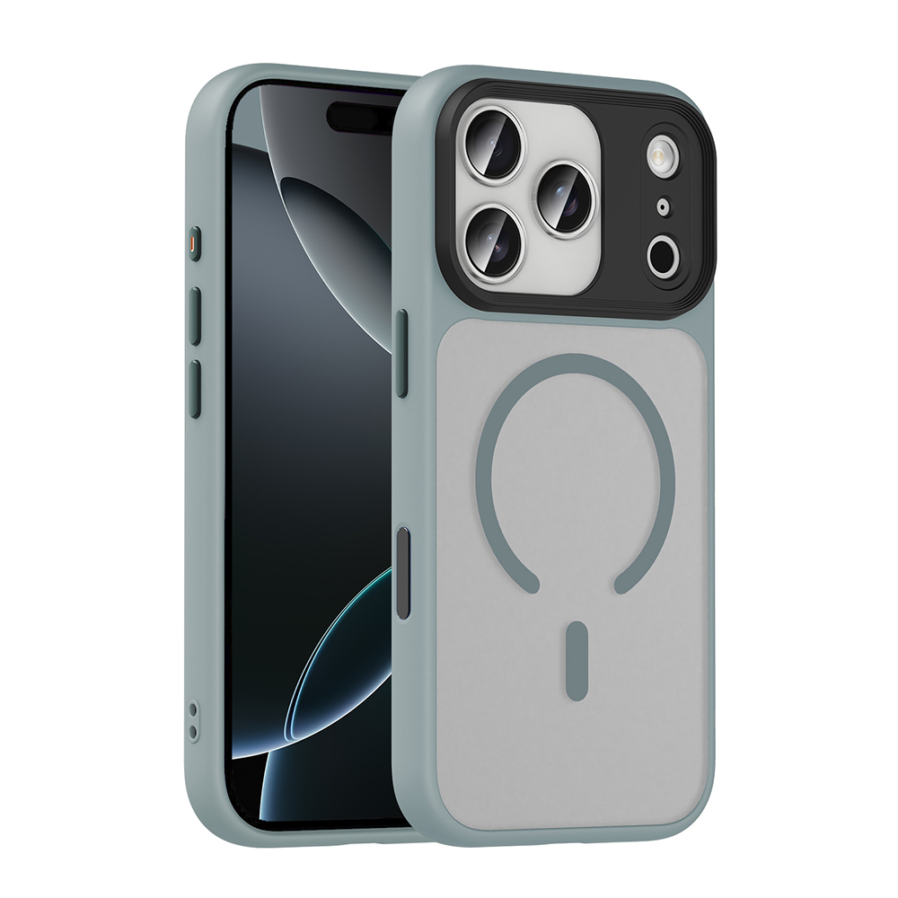 Apple iPhone 17 Pro Max Uyumlu Kılıf Mat Arka Yüzey Wireless Şarj Özellikli Zore Flet M-safe Kapak