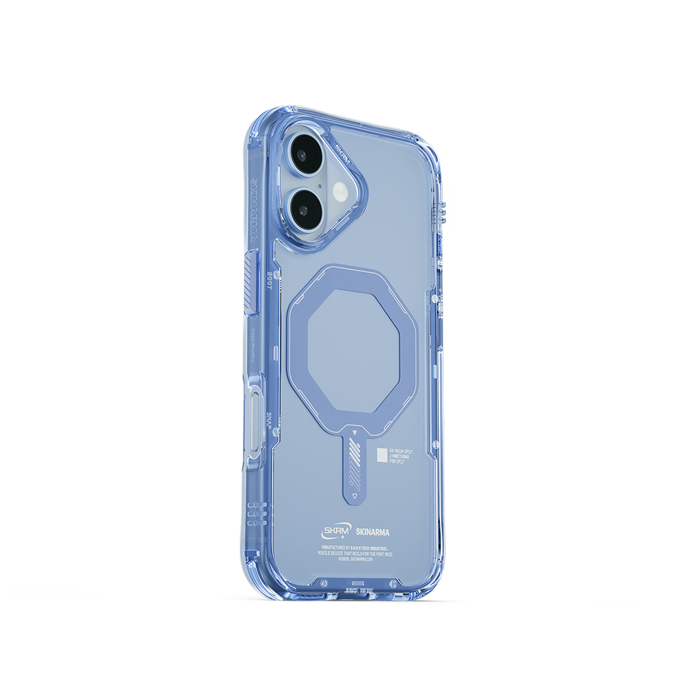 Apple iPhone 17 Uyumlu Kılıf M-safe Şarj Özellikli Şeffaf Airbag Tasarımlı Skinarma Saido Mag-Charge Kapak