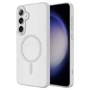 Samsung Galaxy S25 Plus Uyumlu Kılıf M-safe Şarj Özellikli Zore Krom M-safe Silikon Kapak