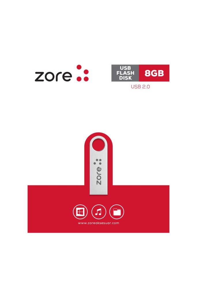 Zore Metal USB Flash Disk 8GB