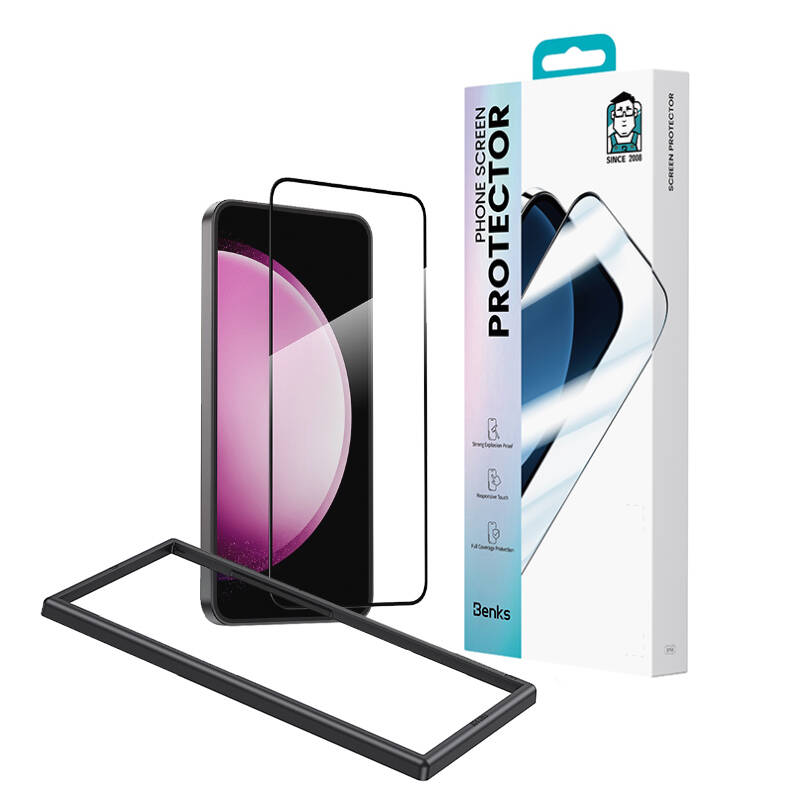 Samsung Galaxy S24 Uyumlu Benks Ultra Shield 0.3mm Ekran Koruyucu + Kolay Uygulama Aparatlı