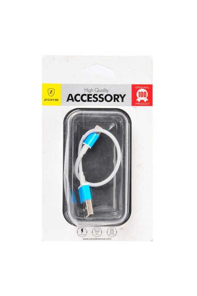 Zore Lightning Beyaz 25-30 Cm Kısa Usb Kablo