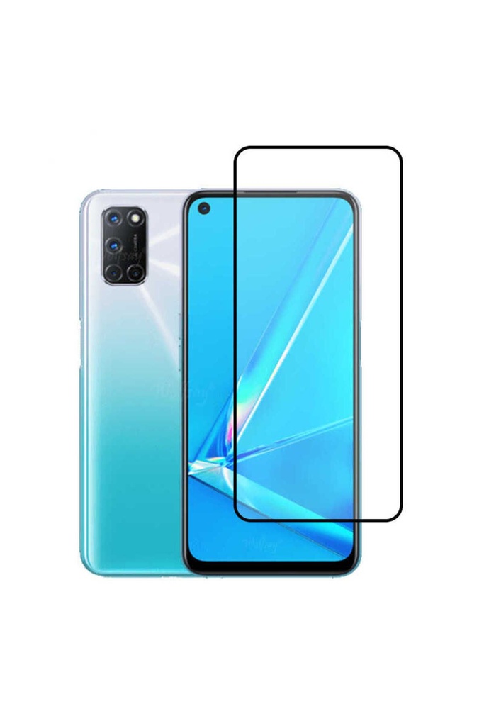 Oppo A92 Uyumlu Zore Kenarları Kırılmaya Dayanıklı Cam Ekran Koruyucu