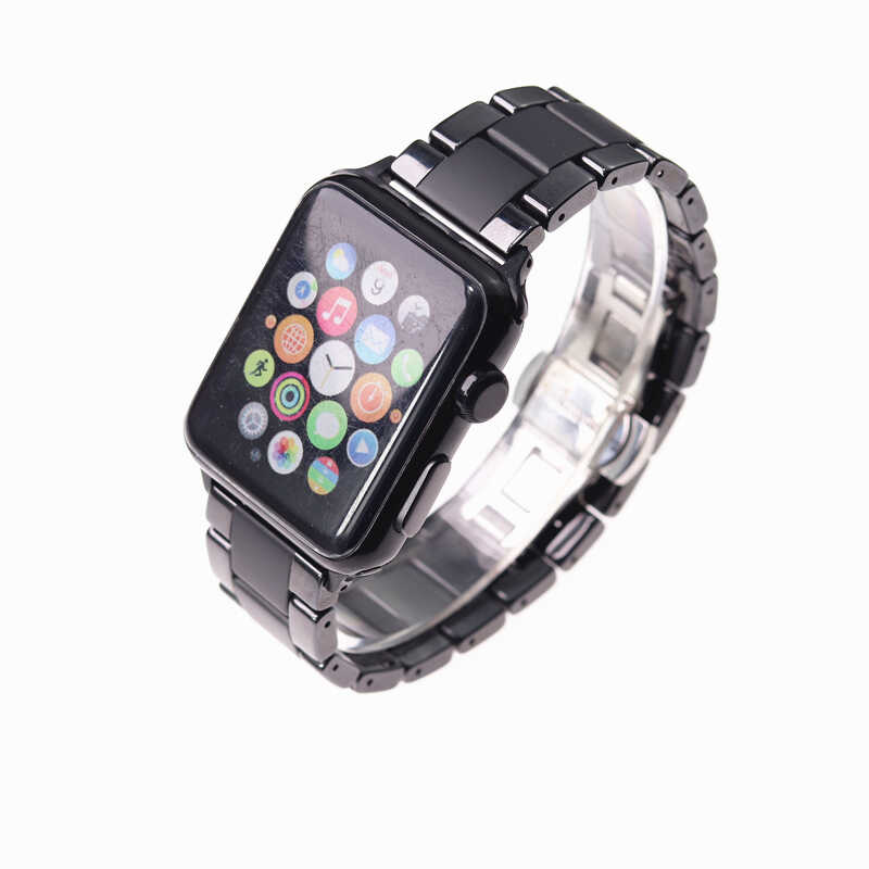 ​​​Apple Watch 42mm Uyumlu Mat Seramik Metal Kordon
