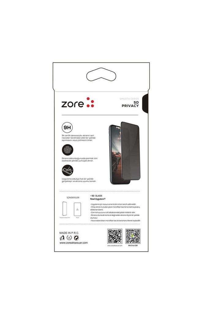Xiaomi Mi 9T Uyumlu Zore New 5D Privacy Temperli Ekran Koruyucu