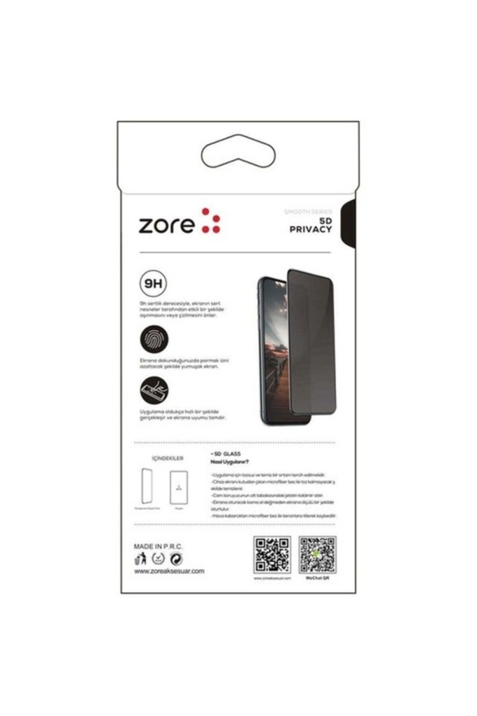 Oppo A9 2020 Uyumlu Zore New 5D Privacy Temperli Ekran Koruyucu