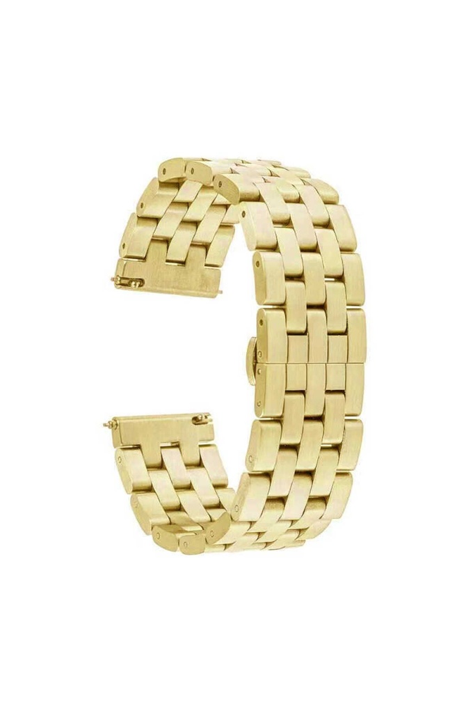 Samsung Galaxy Watch 42mm (20mm) Uyumlu Kordon Metal Geçmeli Paslanmaz KRD-20 Kayış