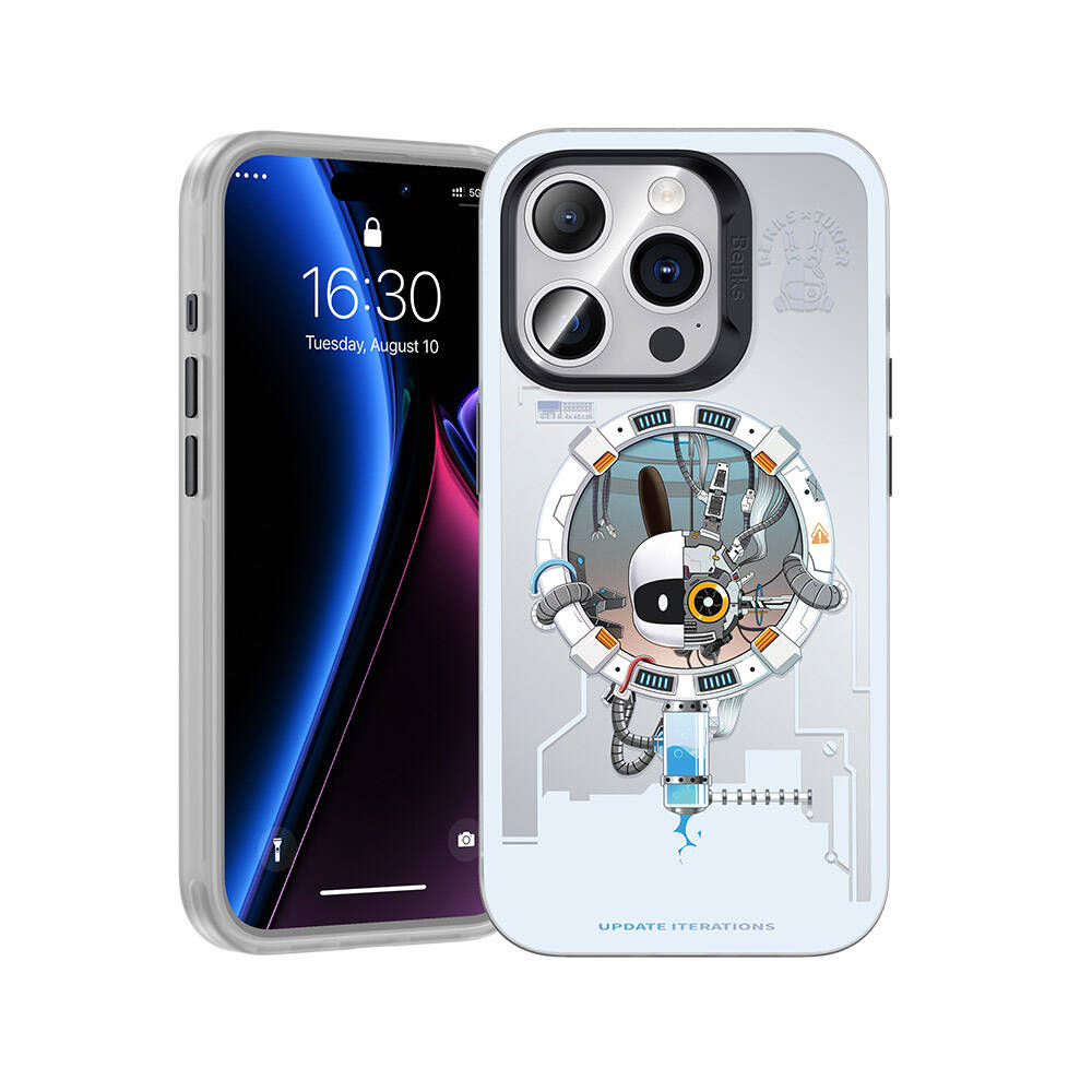 Apple iPhone 15 Pro Uyumlu Kılıf M-safe Şarj Özellikli Benks Bunny Explore Kapak