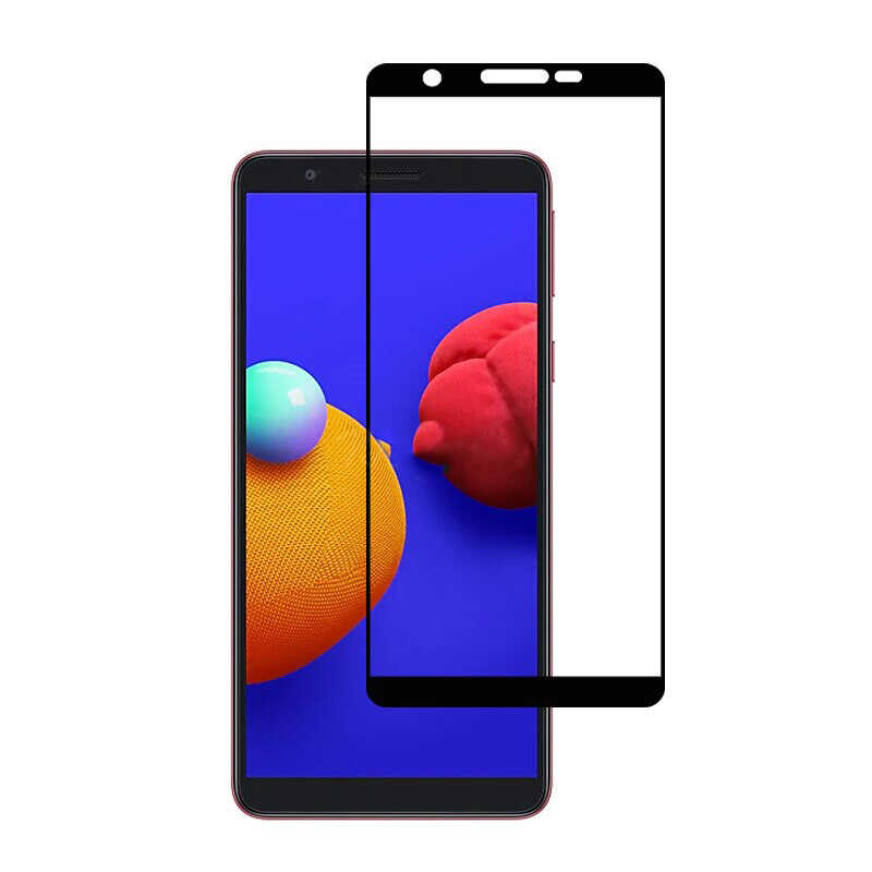 Samsung Galaxy A01 Core Uyumlu Zore Kenarları Kırılmaya Dayanıklı Cam Ekran Koruyucu