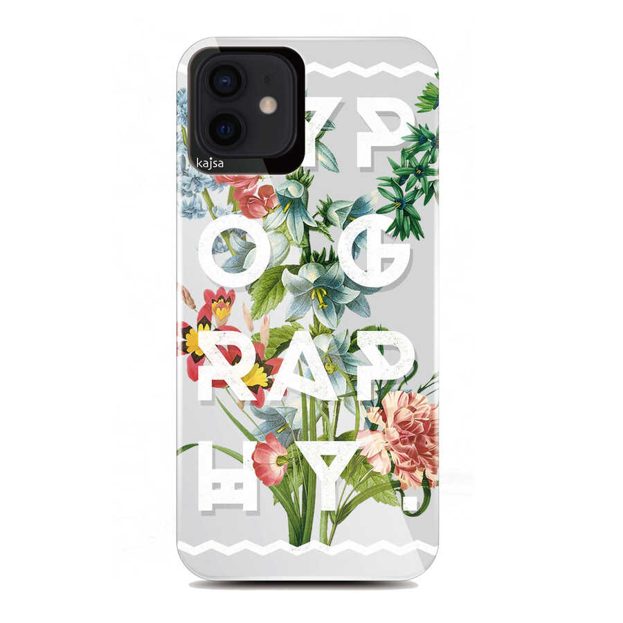 Apple iPhone 12 Uyumlu Kılıf Kajsa Floral Kapak