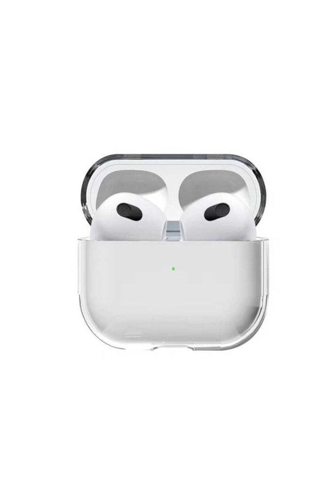 Apple Airpods 3. Nesil Uyumlu Kılıf Şeffaf Sert Kristal Zore Airbag 14 Kılıf